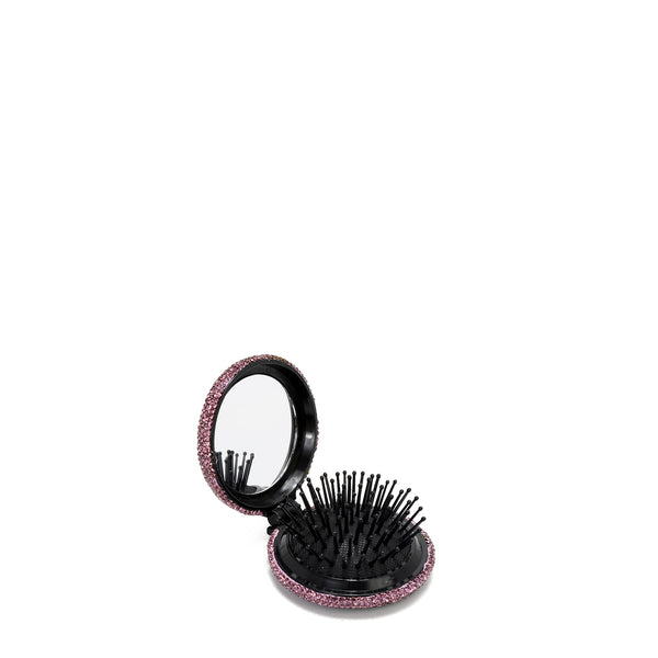 COMPACT MIRROR WITH BRUSH AND RHINESTONE (<tc>SUN & SAND</tc>)