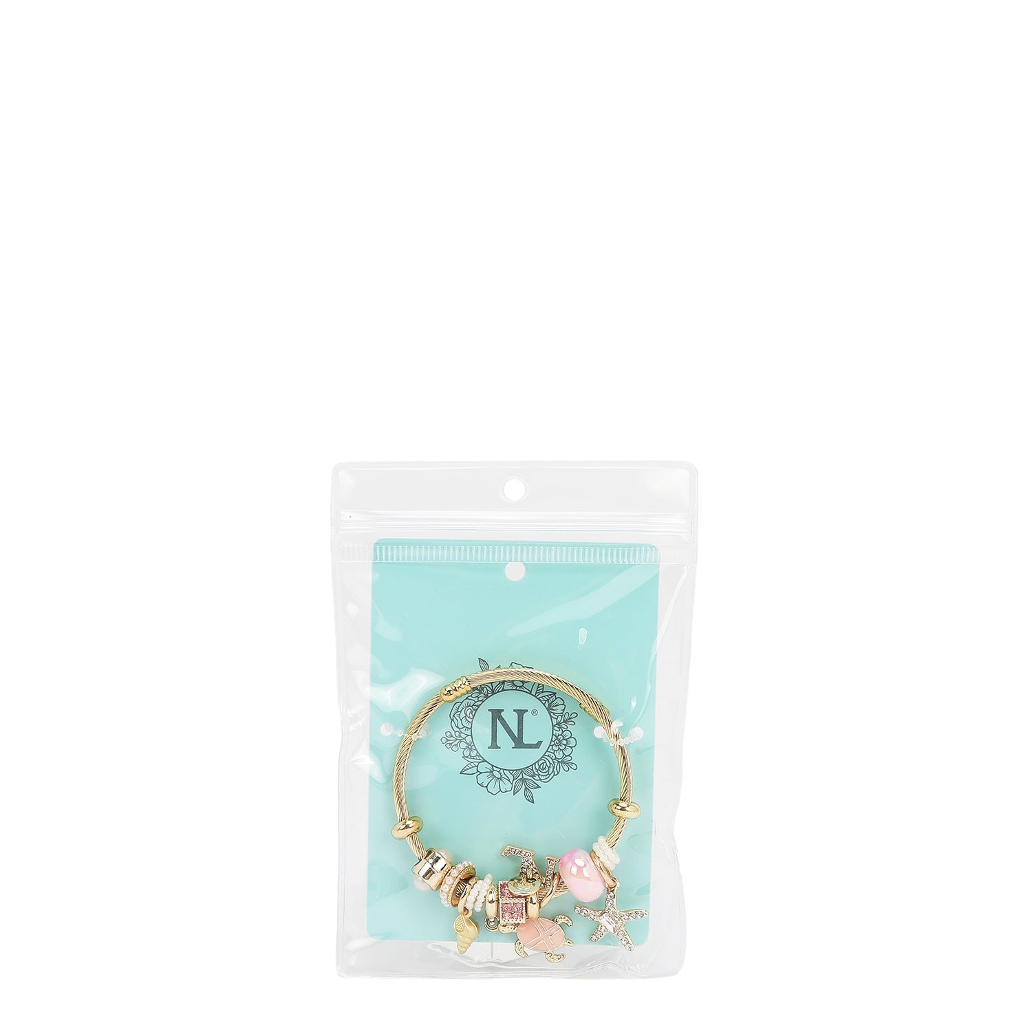 PULSERA CON DIJES DE OCEANO (ROSA)