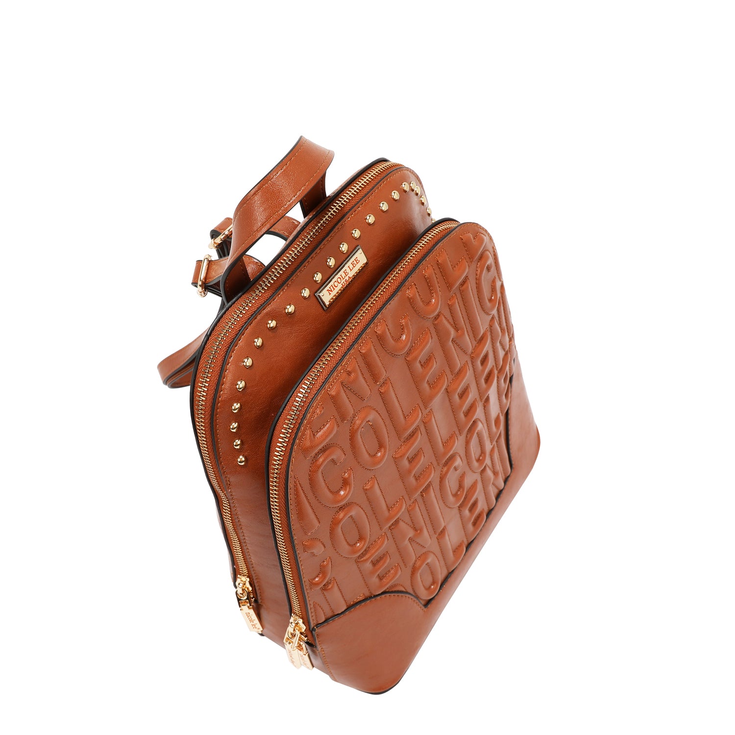 MOCHILA CON LOGOTIPO EN RELIEVE (MARRON)