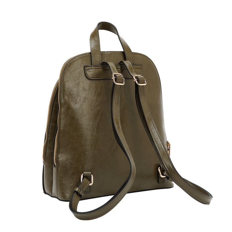 MOCHILA CON LOGOTIPO EN RELIEVE (OLIVA)
