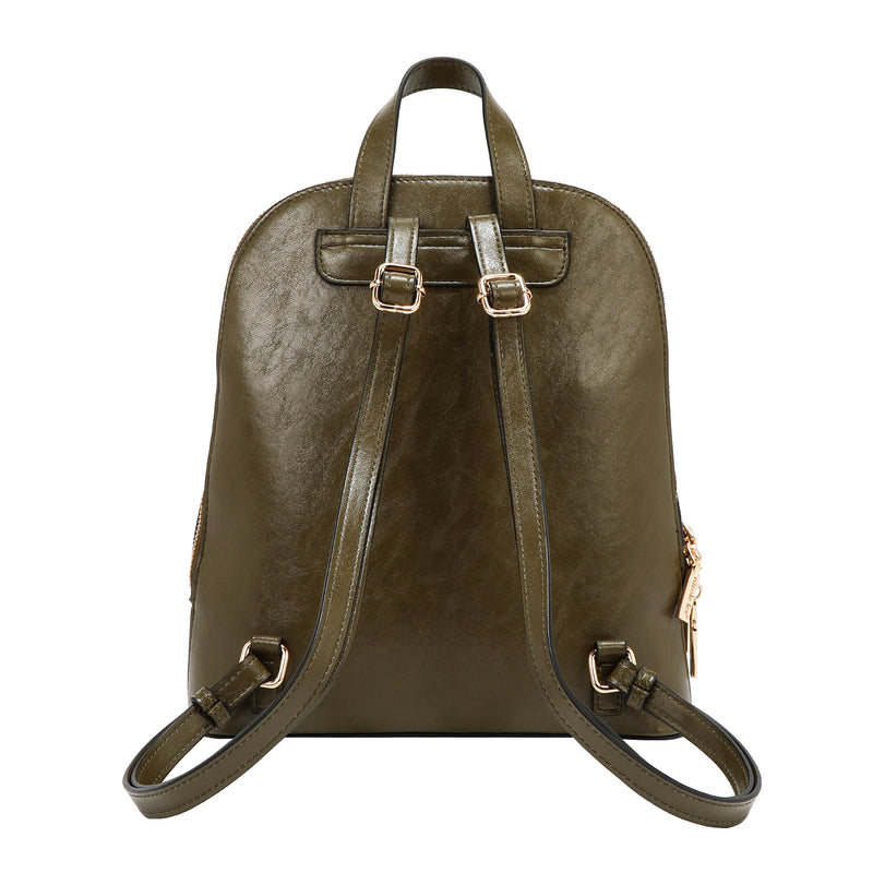 MOCHILA CON LOGOTIPO EN RELIEVE (OLIVA)