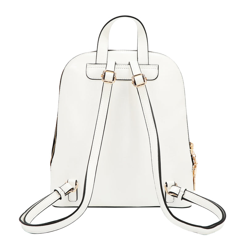 MOCHILA CON LOGOTIPO EN RELIEVE (BLANCO)