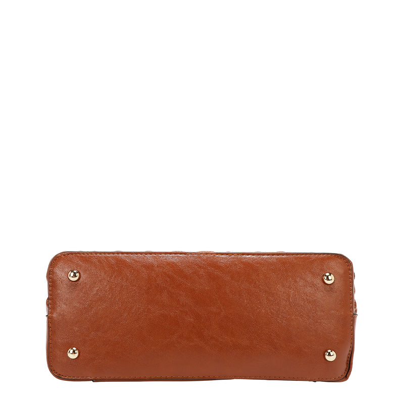 BOLSA CON CÚPULA CON LOGOTIPO EN RELIEVE (MARRON)