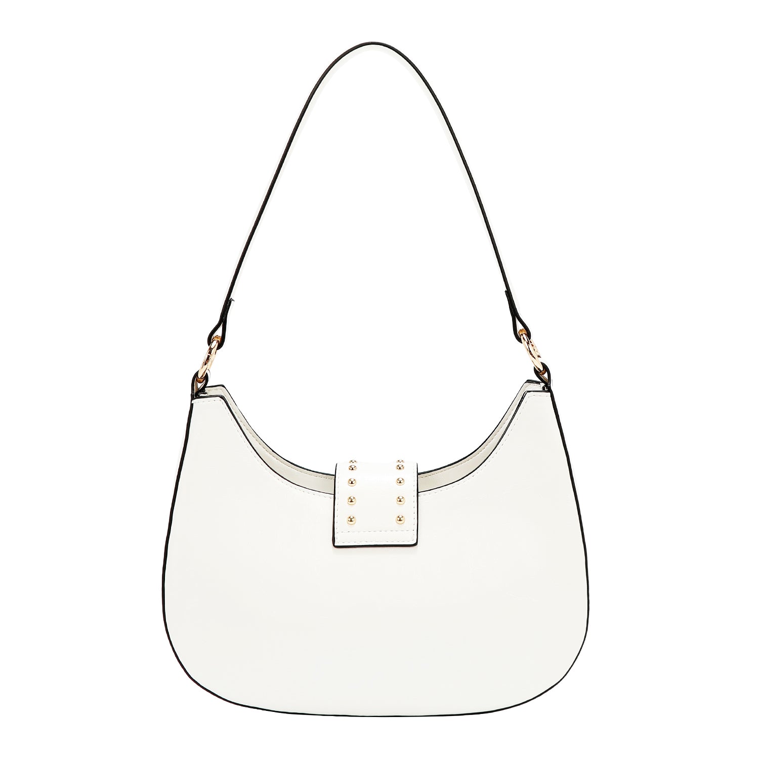 BOLSO DE HOMBRO CON LOGO EN RELIEVE (BLANCO)