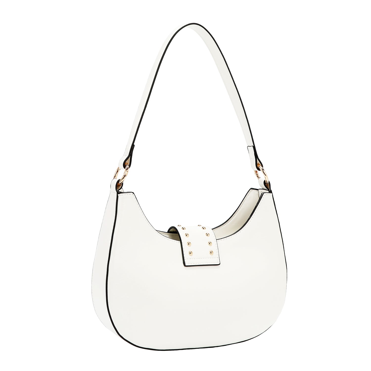 BOLSO DE HOMBRO CON LOGO EN RELIEVE (BLANCO)