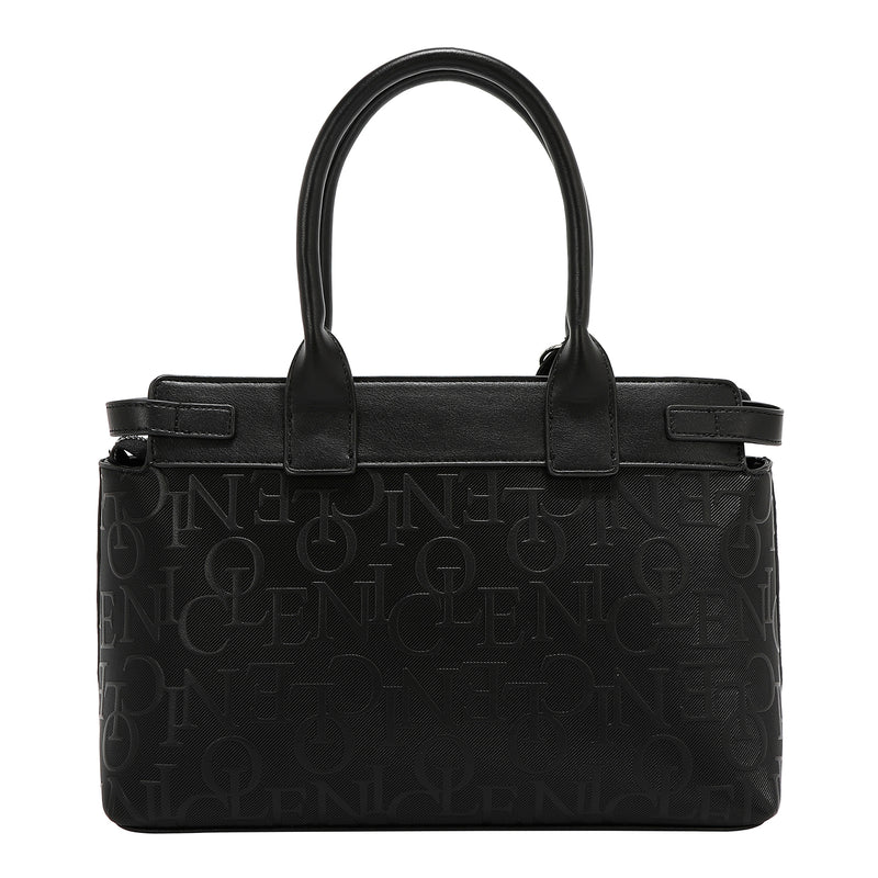 BOLSO SATCHEL ELEGANCE EN RELIEVE (NEGRO)
