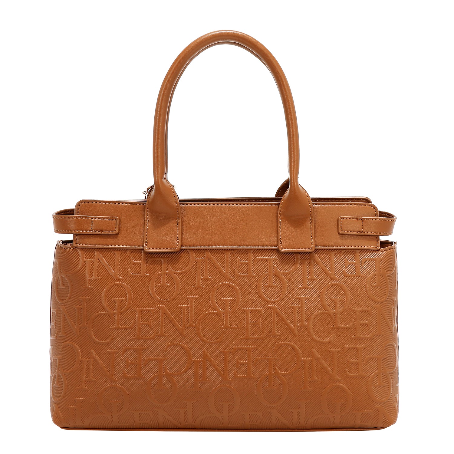 BOLSO SATCHEL ELEGANCE EN RELIEVE (MARRON)