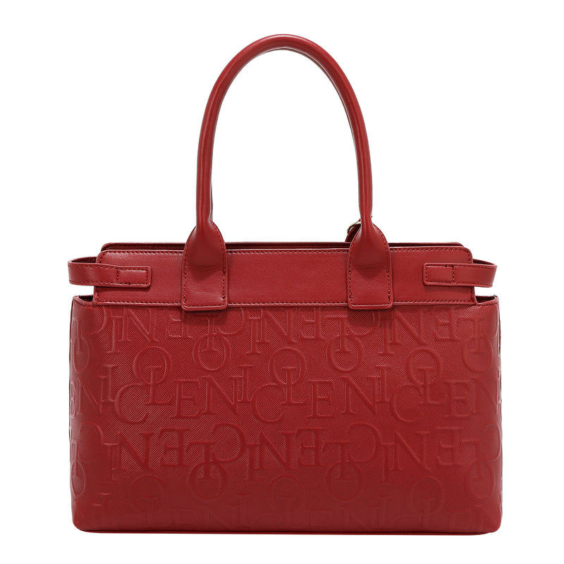 BOLSO SATCHEL ELEGANCE EN RELIEVE (ROJO)