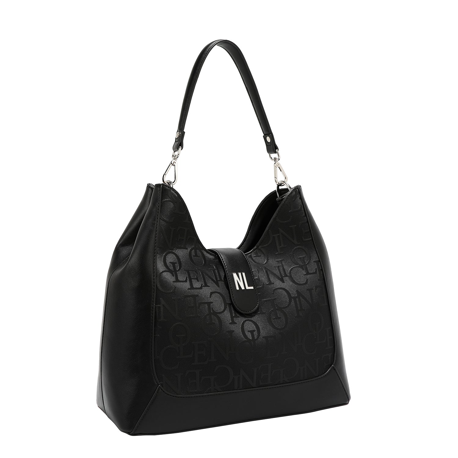 BOLSO DE HOMBRO GRANDE ELEGANCIA EN RELIEVE (NEGRO)