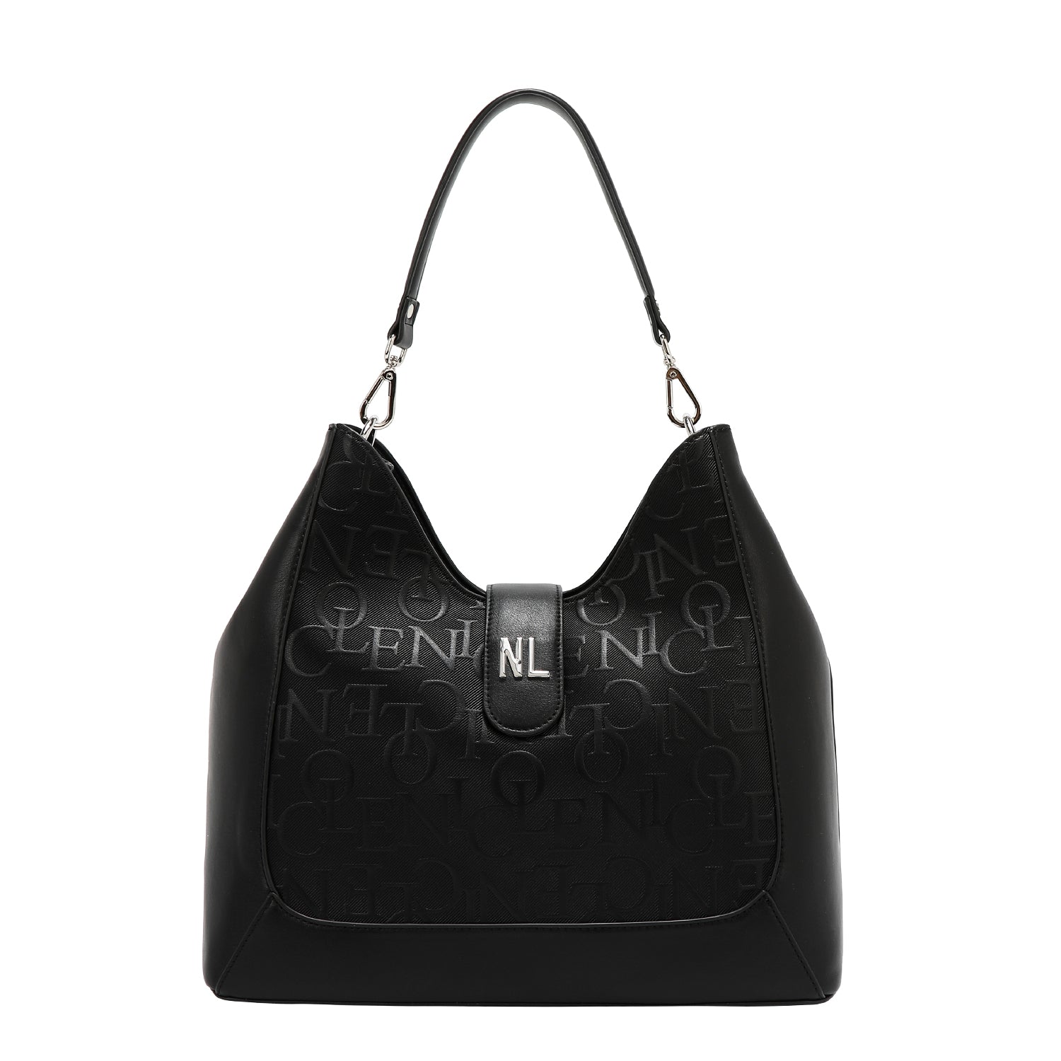BOLSO DE HOMBRO GRANDE ELEGANCIA EN RELIEVE (NEGRO)