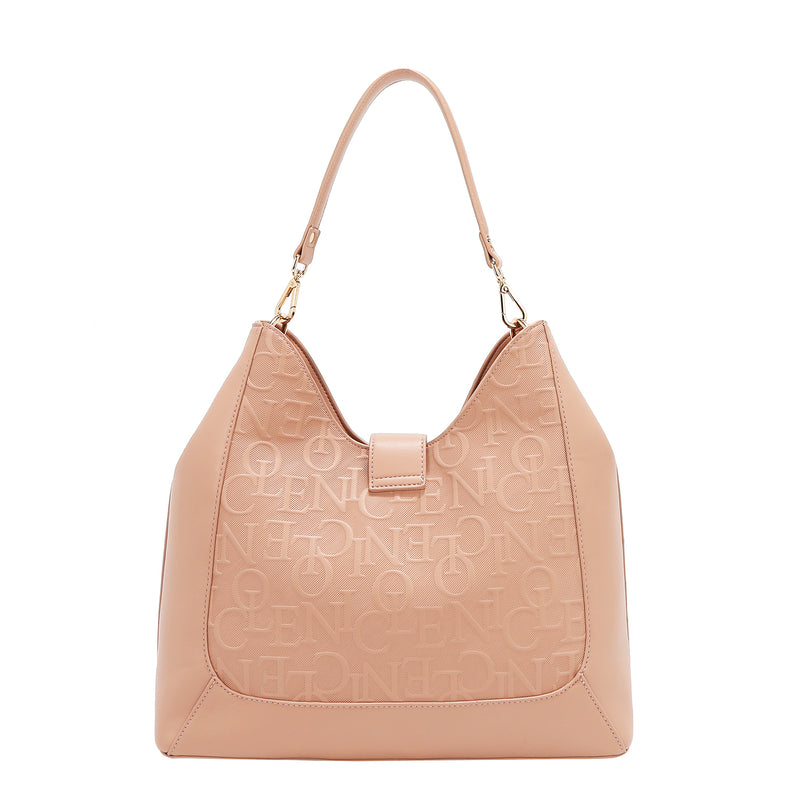BOLSO DE HOMBRO GRANDE ELEGANCIA EN RELIEVE (ROSA)