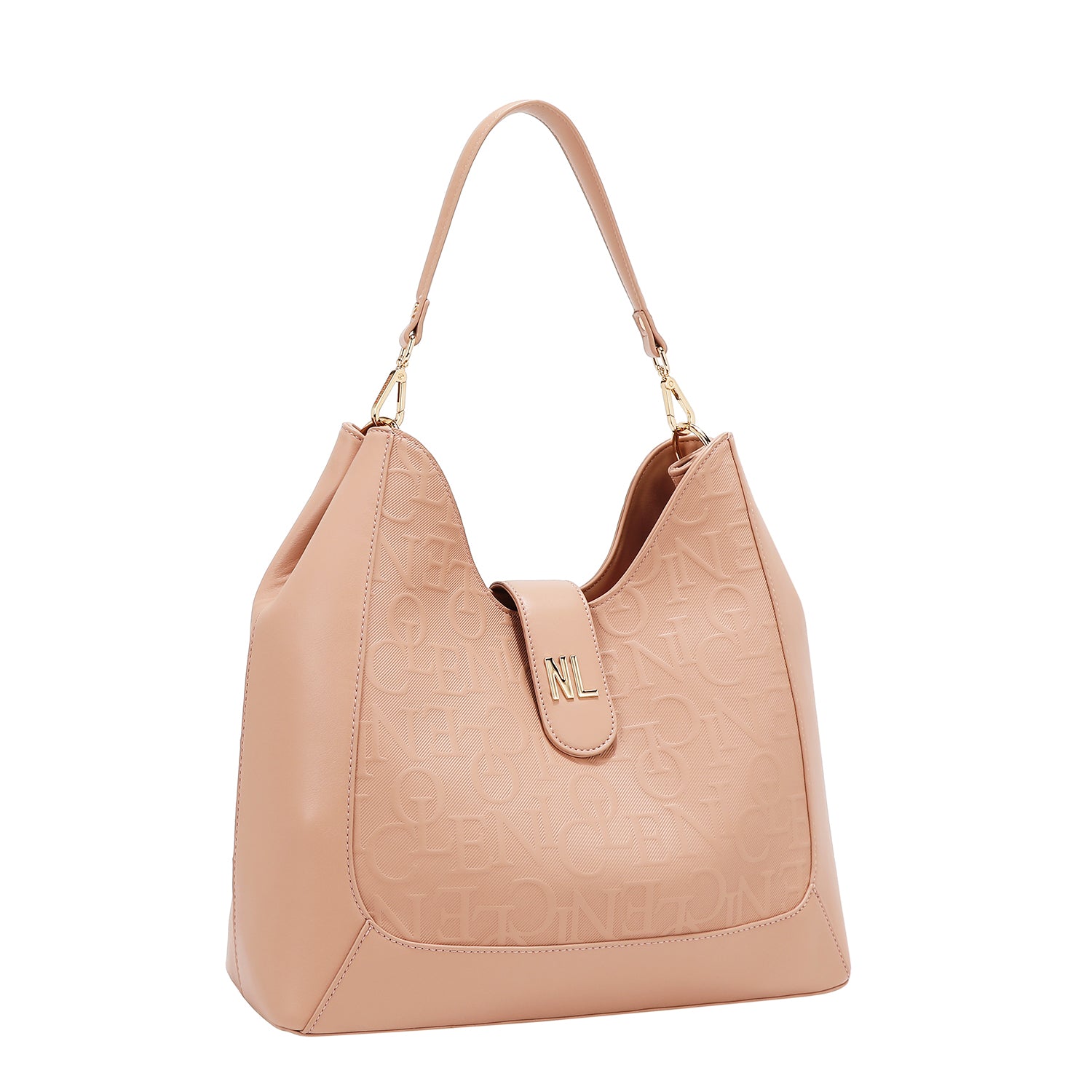 BOLSO DE HOMBRO GRANDE ELEGANCIA EN RELIEVE (ROSA)
