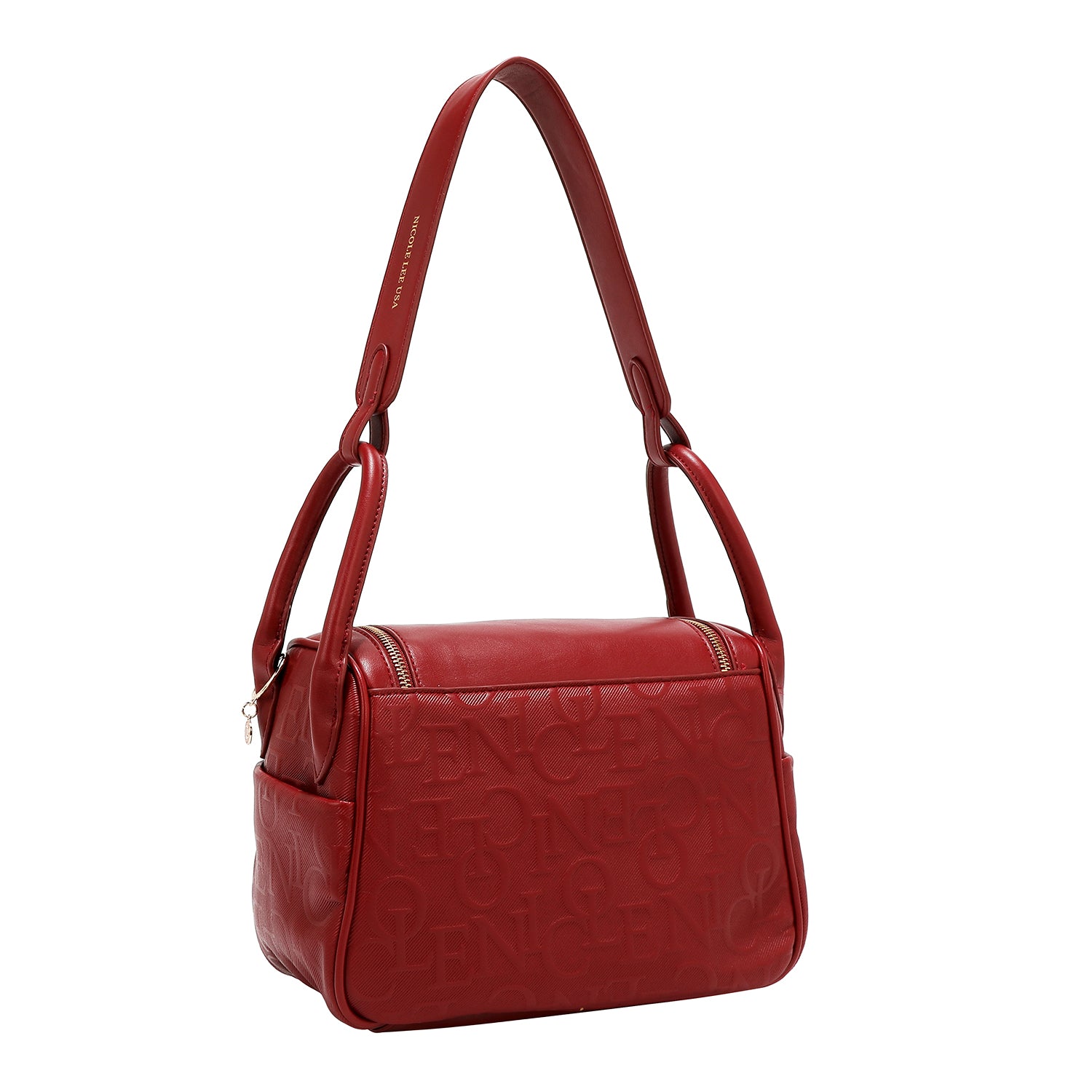 BOLSO DE HOMBRO ELEGANCIA EN RELIEVE (ROJO)