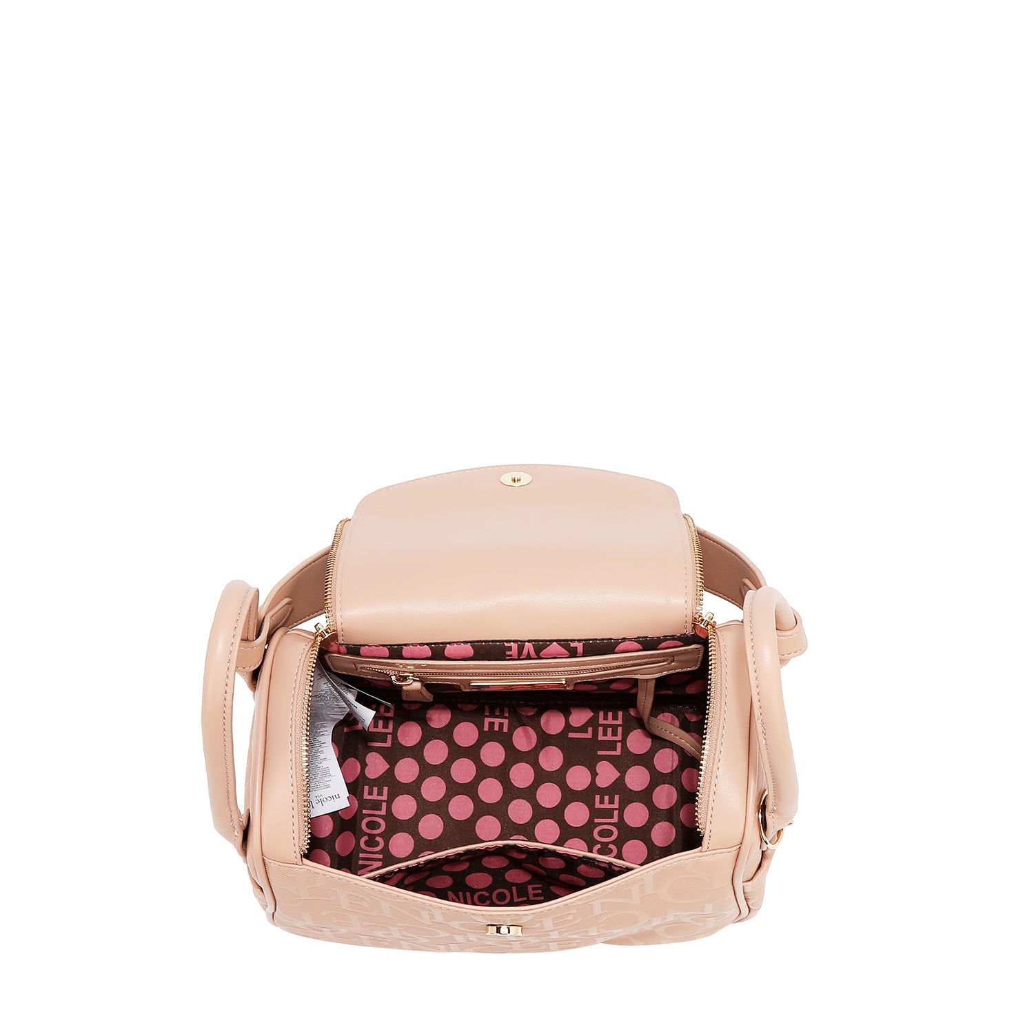 BOLSO DE HOMBRO ELEGANCIA EN RELIEVE (MARRON)