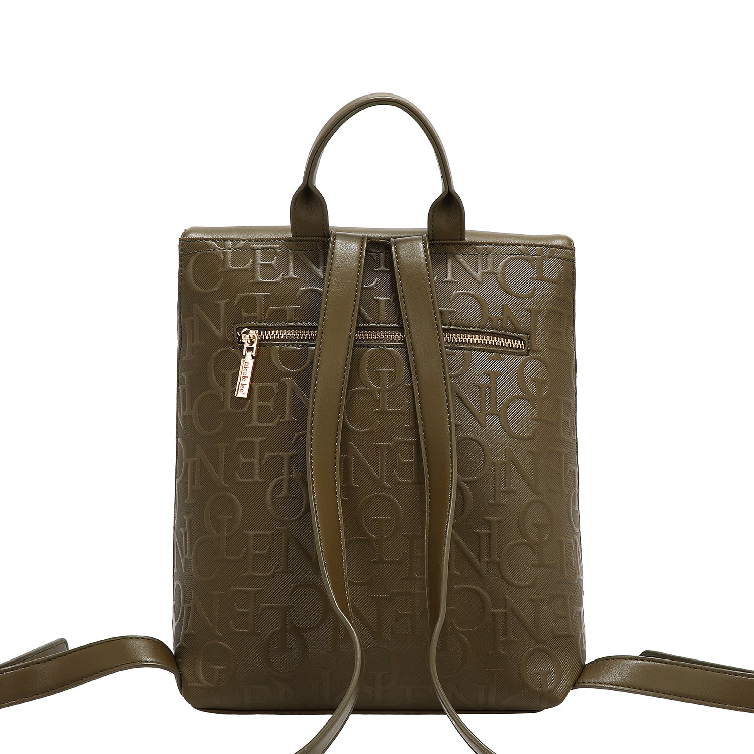Élégance de relève de sac à dos multibolsillos (Oliva)