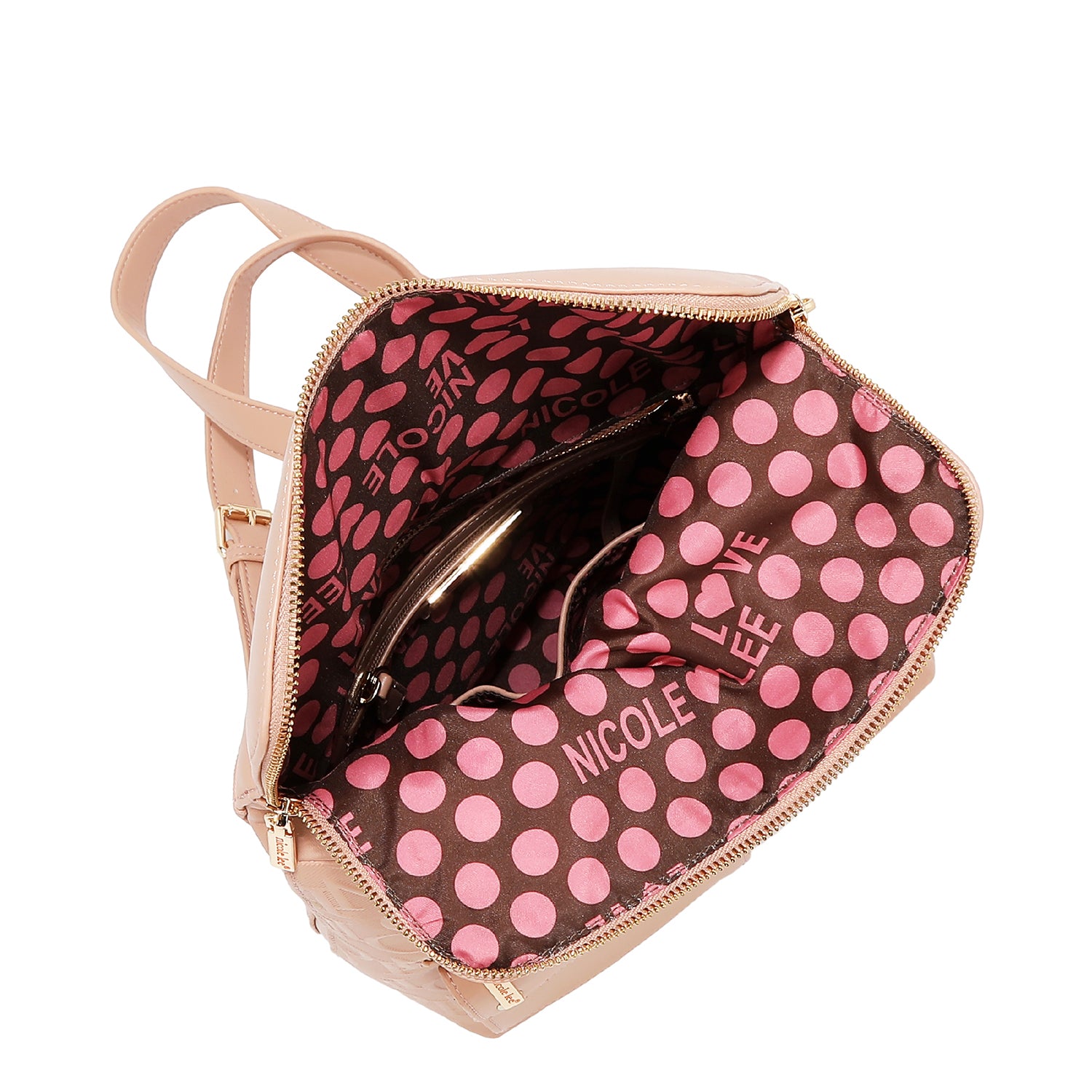 MOCHILA MULTIBOLSILLOS ELEGANCIA EN RELIEVE (MARRON)