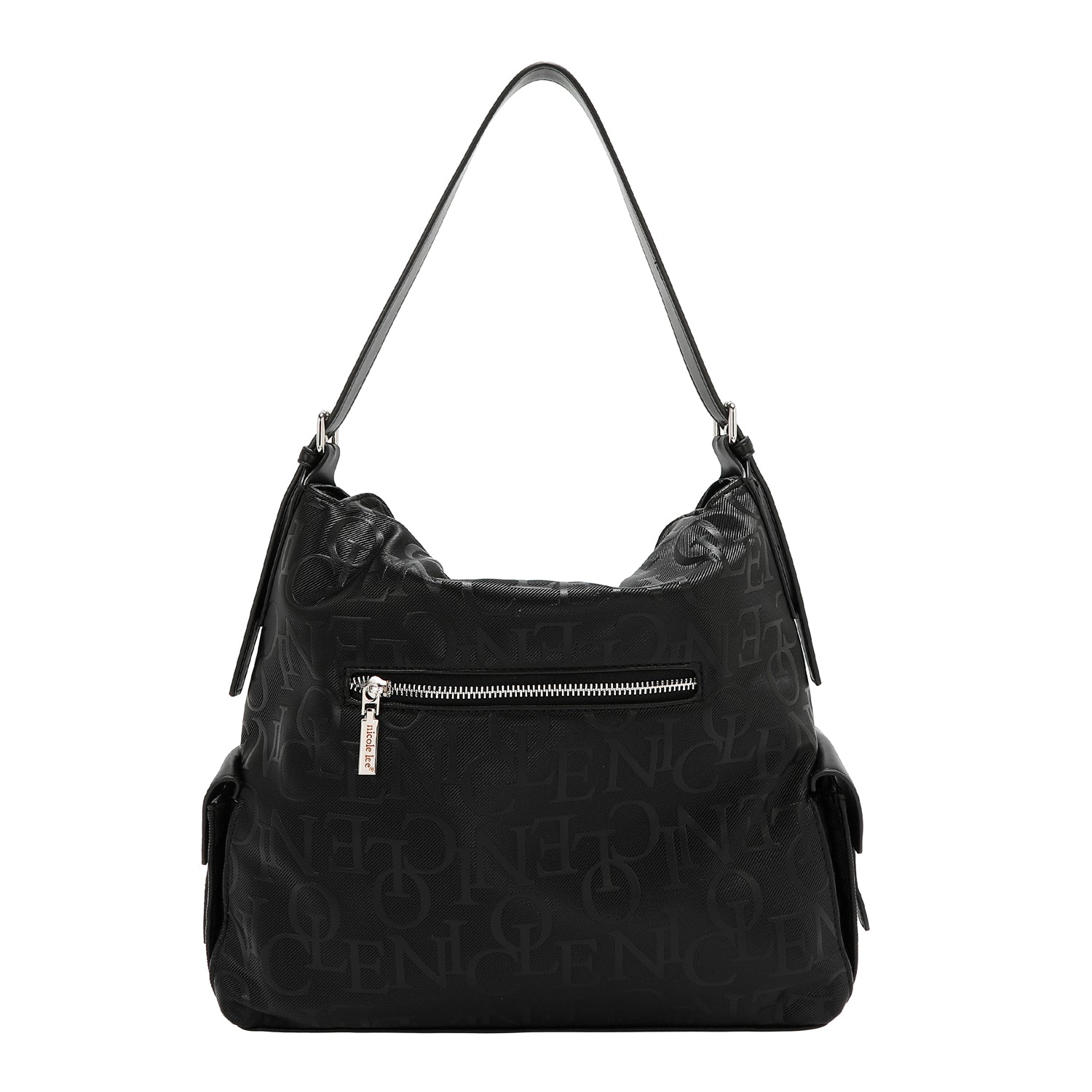 BOLSO DE HOMBRO GRANDE ELEGANCIA EN RELIEVE (NEGRO)