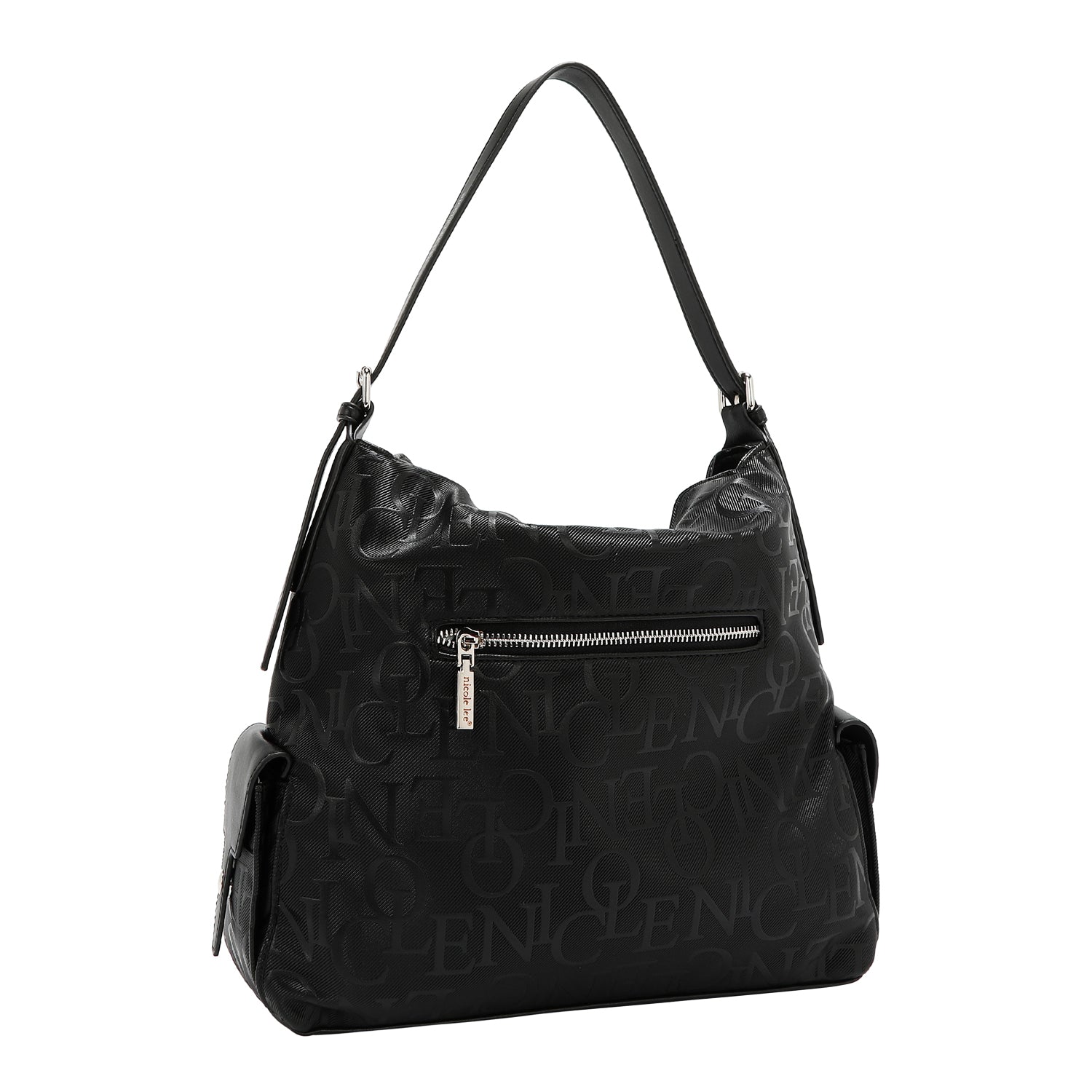 BOLSO DE HOMBRO GRANDE ELEGANCIA EN RELIEVE (NEGRO)