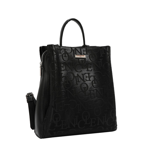 MOCHILA ELEGANCIA EN RELIEVE (NEGRO)