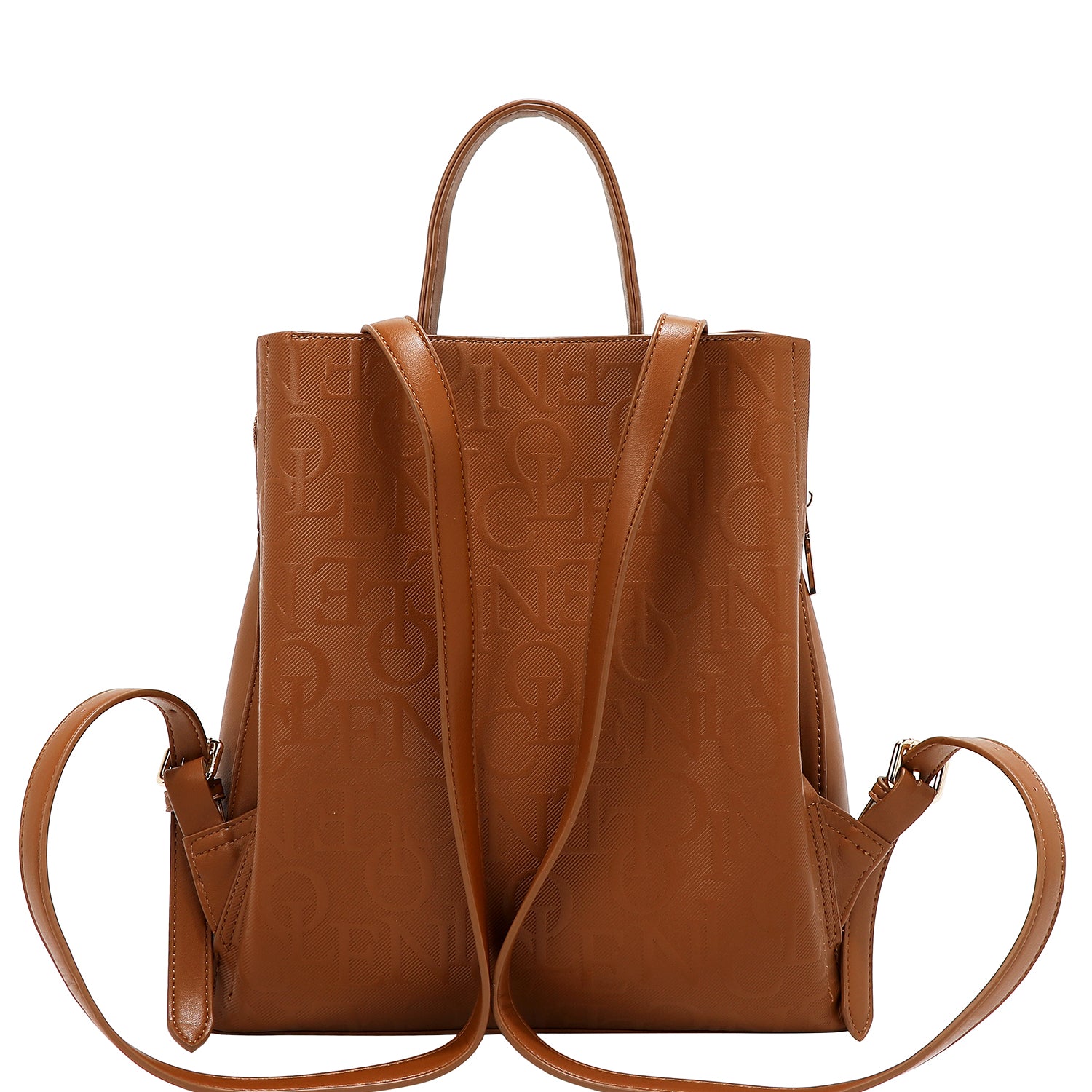 MOCHILA ELEGANCIA EN RELIEVE (MARRON)