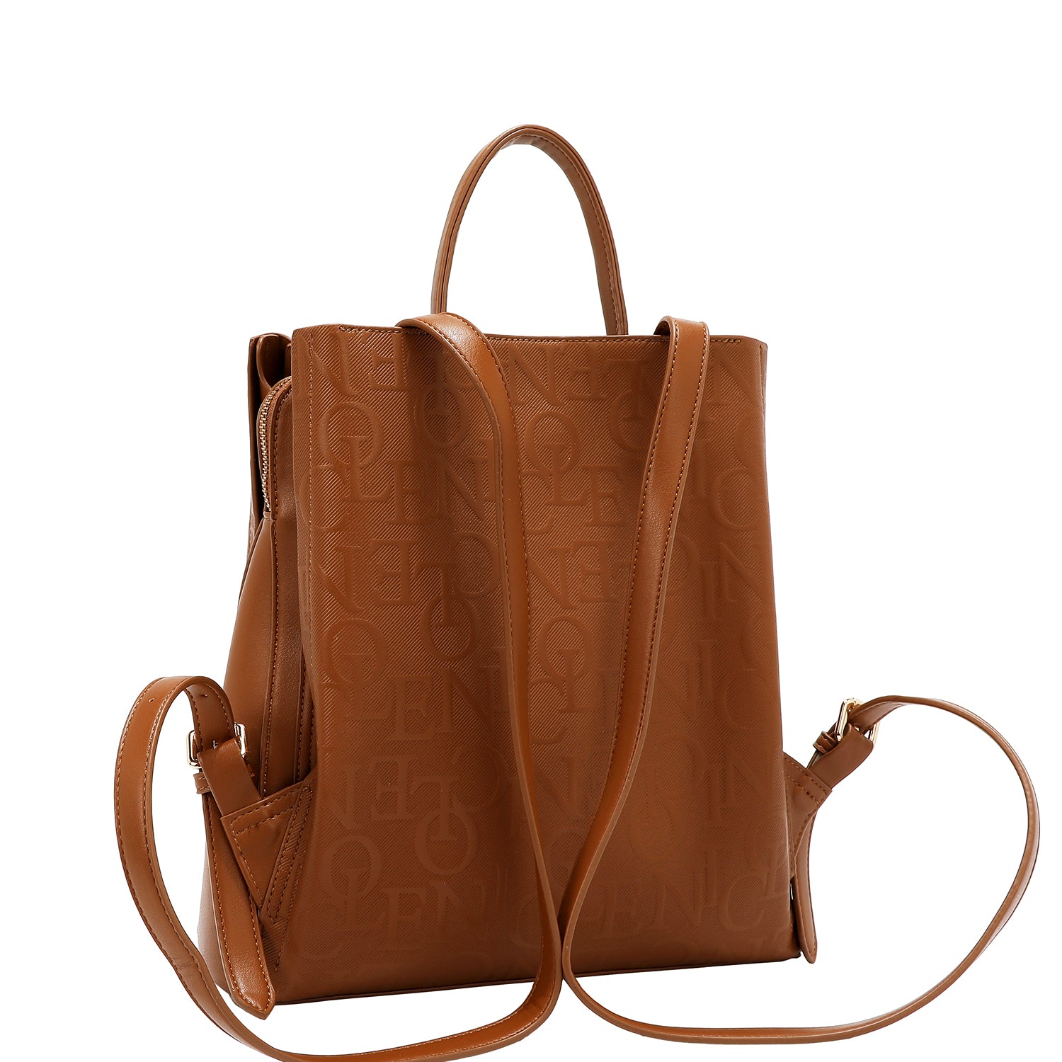 MOCHILA ELEGANCIA EN RELIEVE (MARRON)