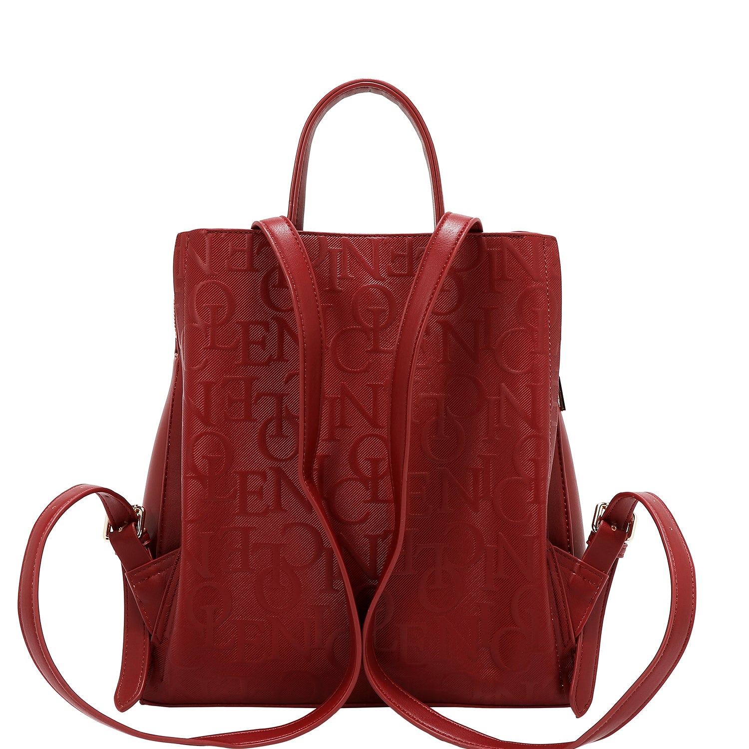 MOCHILA ELEGANCIA EN RELIEVE (ROJO)