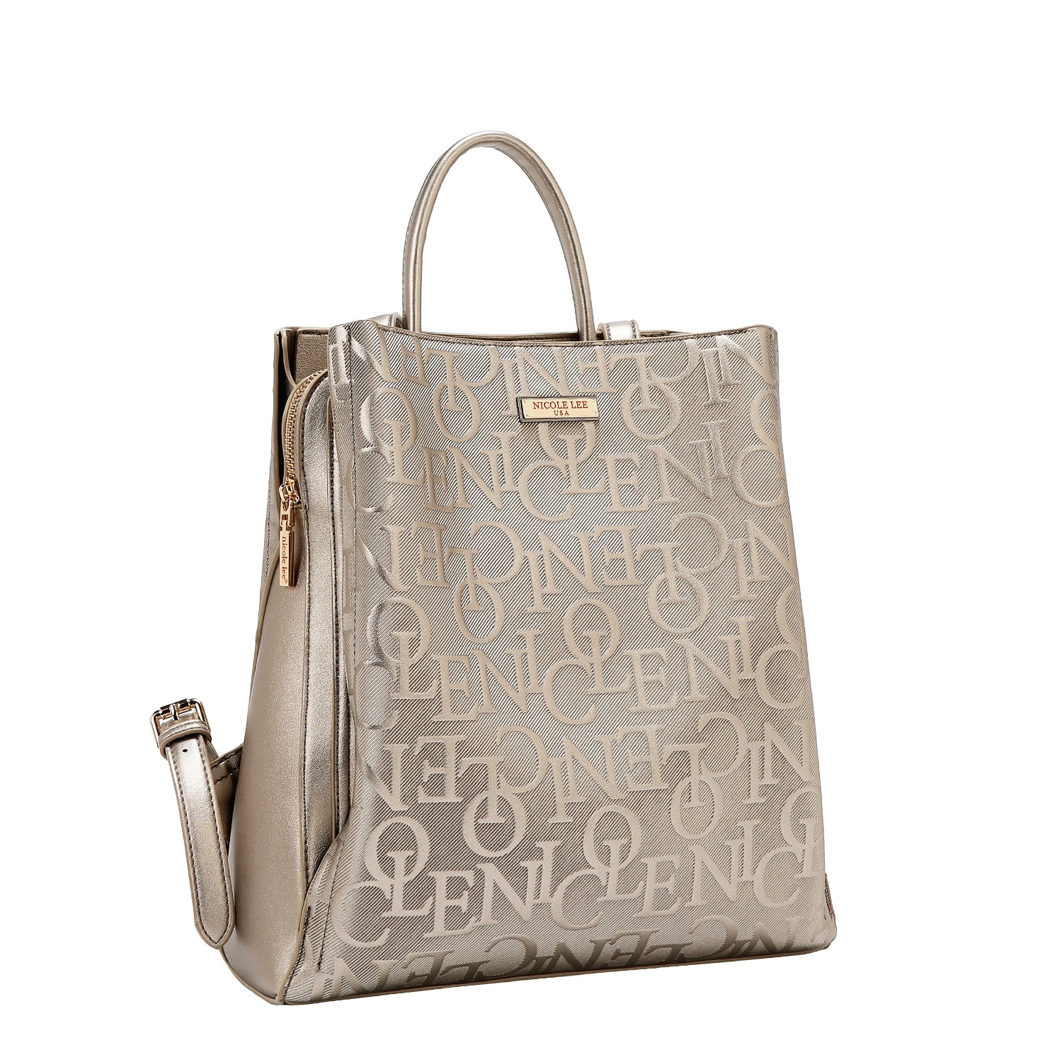 MOCHILA ELEGANCIA EN RELIEVE (CHAMPAGNE)