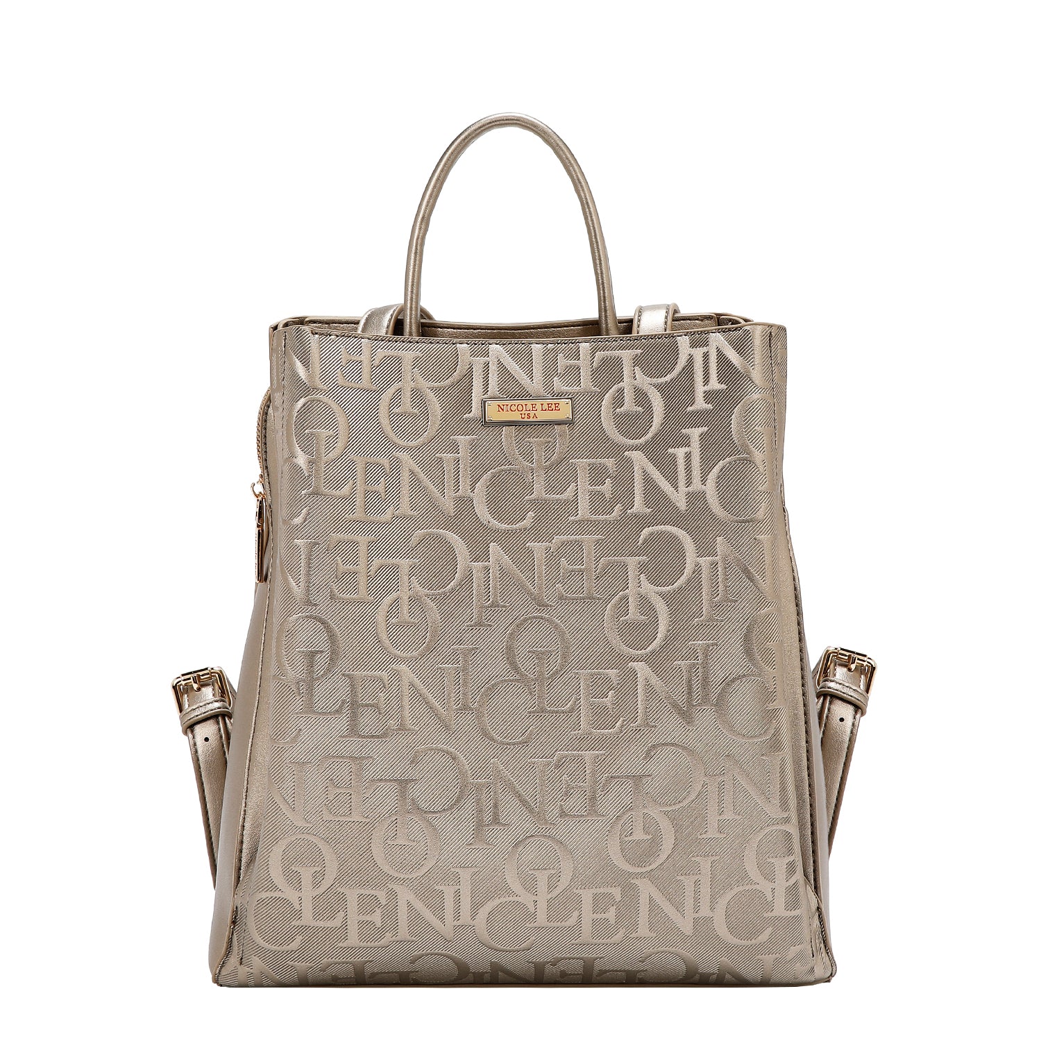 MOCHILA ELEGANCIA EN RELIEVE (CHAMPAGNE)