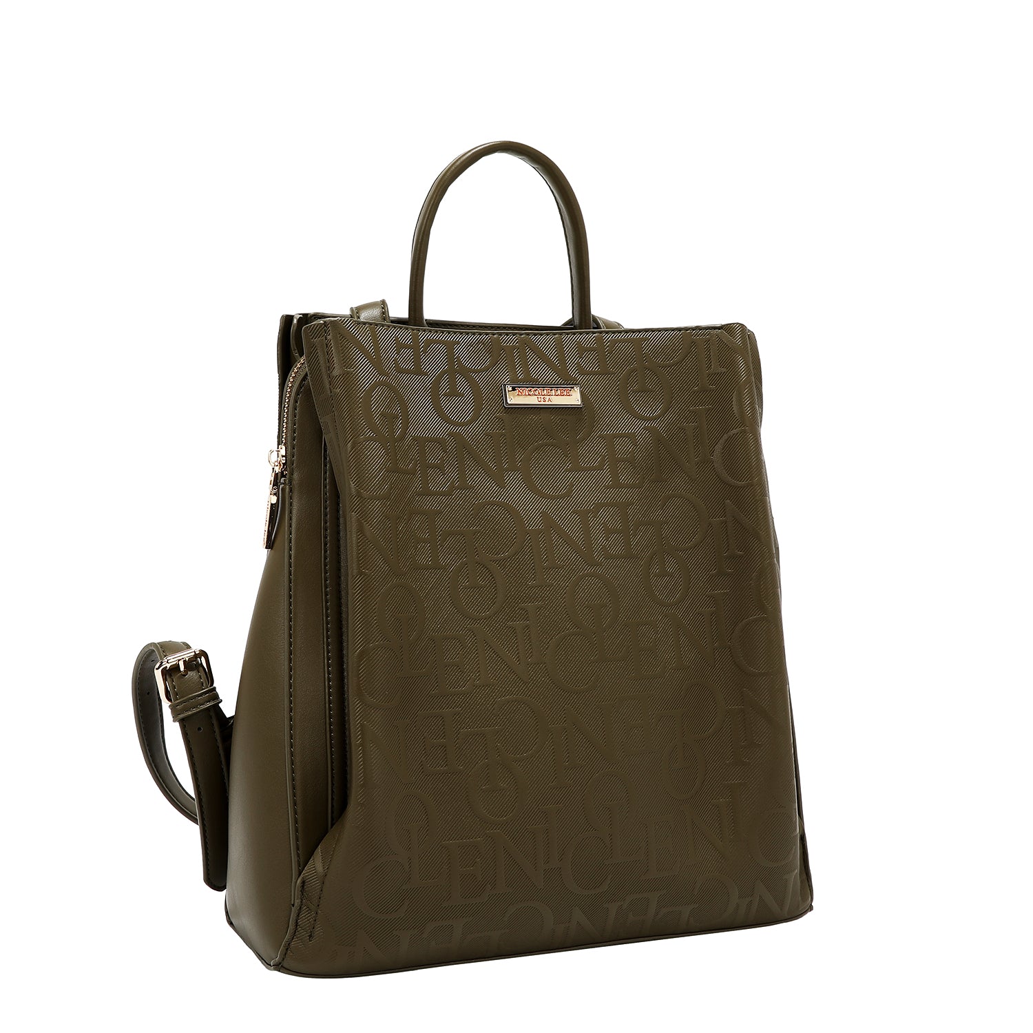 MOCHILA ELEGANCIA EN RELIEVE (OLIVA)