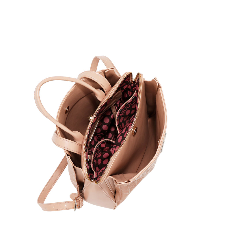 MOCHILA ELEGANCIA EN RELIEVE (MARRON)