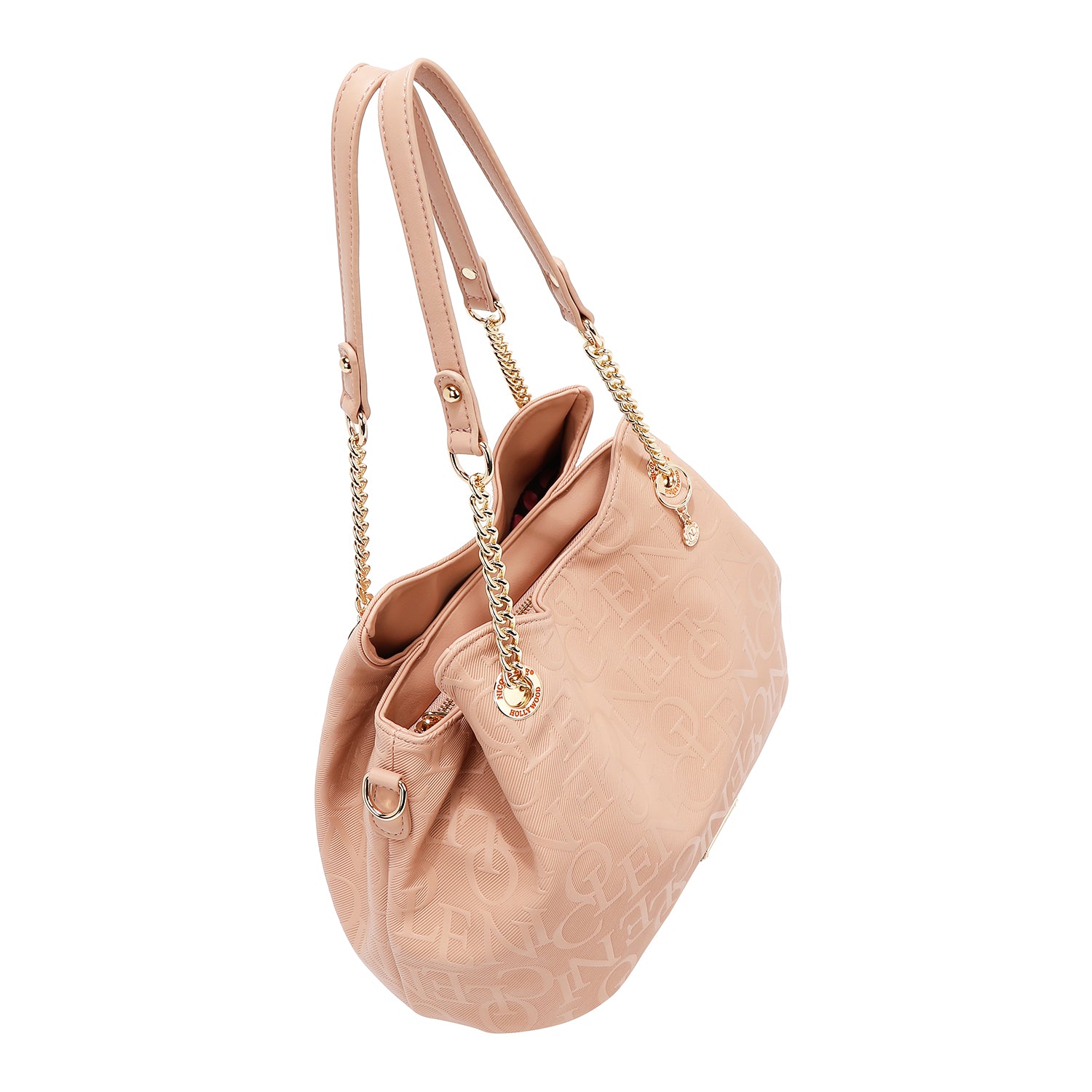 BOLSO DE MANO ELEGANCIA EN RELIEVE (ROSA)