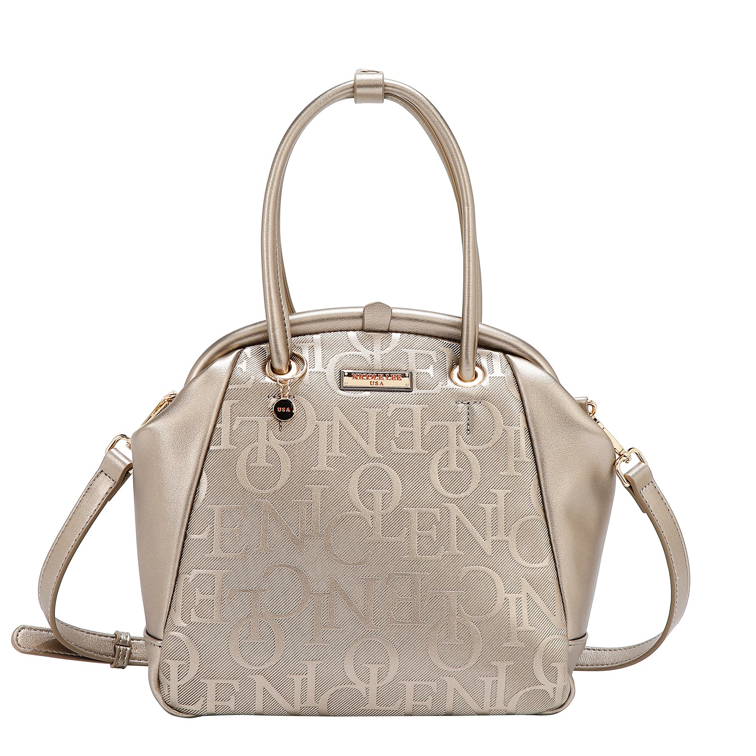 Sac à bandoulière avec cadre de relief élégant (champagne)