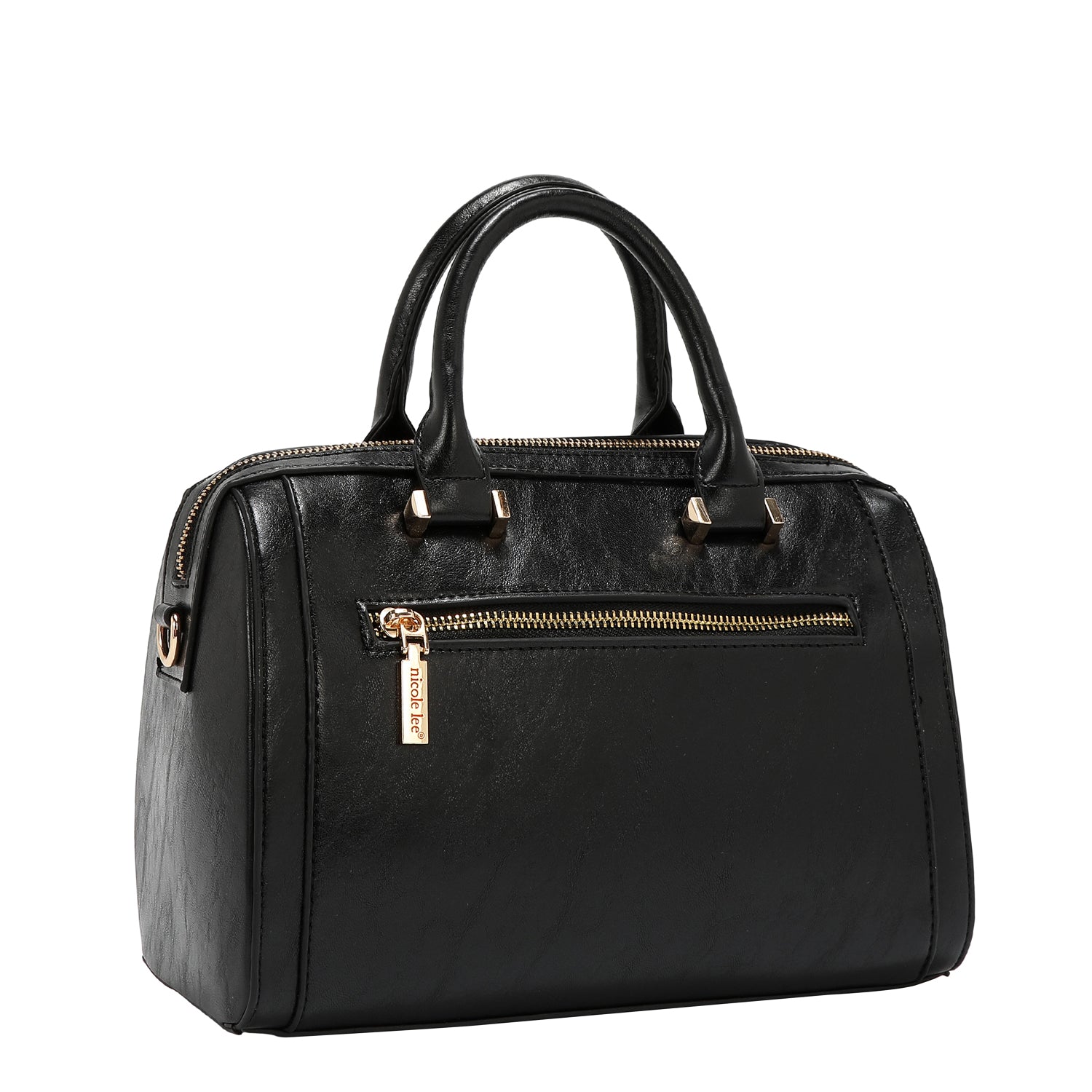 BOLSO BOSTON CON LOGOTIPO EN RELIEVE (NEGRO)