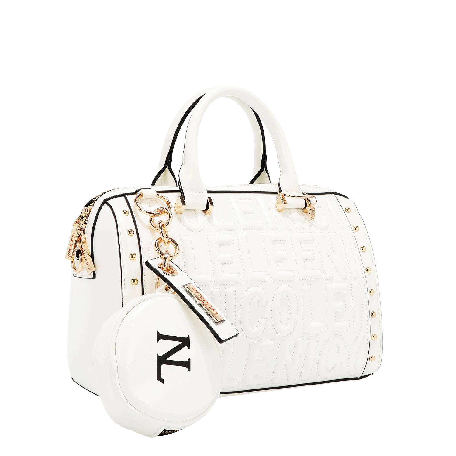 SAC BOSTON AVEC LOGO EMBOSSÉ (BLANC)