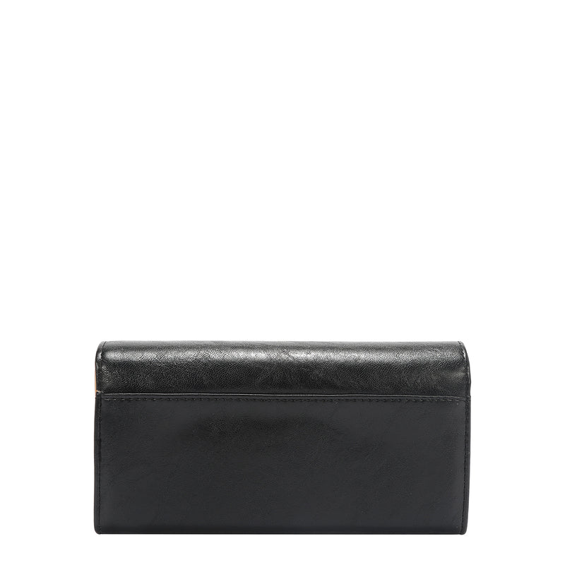 CARTERA TRIPLE PLIEGO CON LOGO EN RELIEVE (NEGRO)