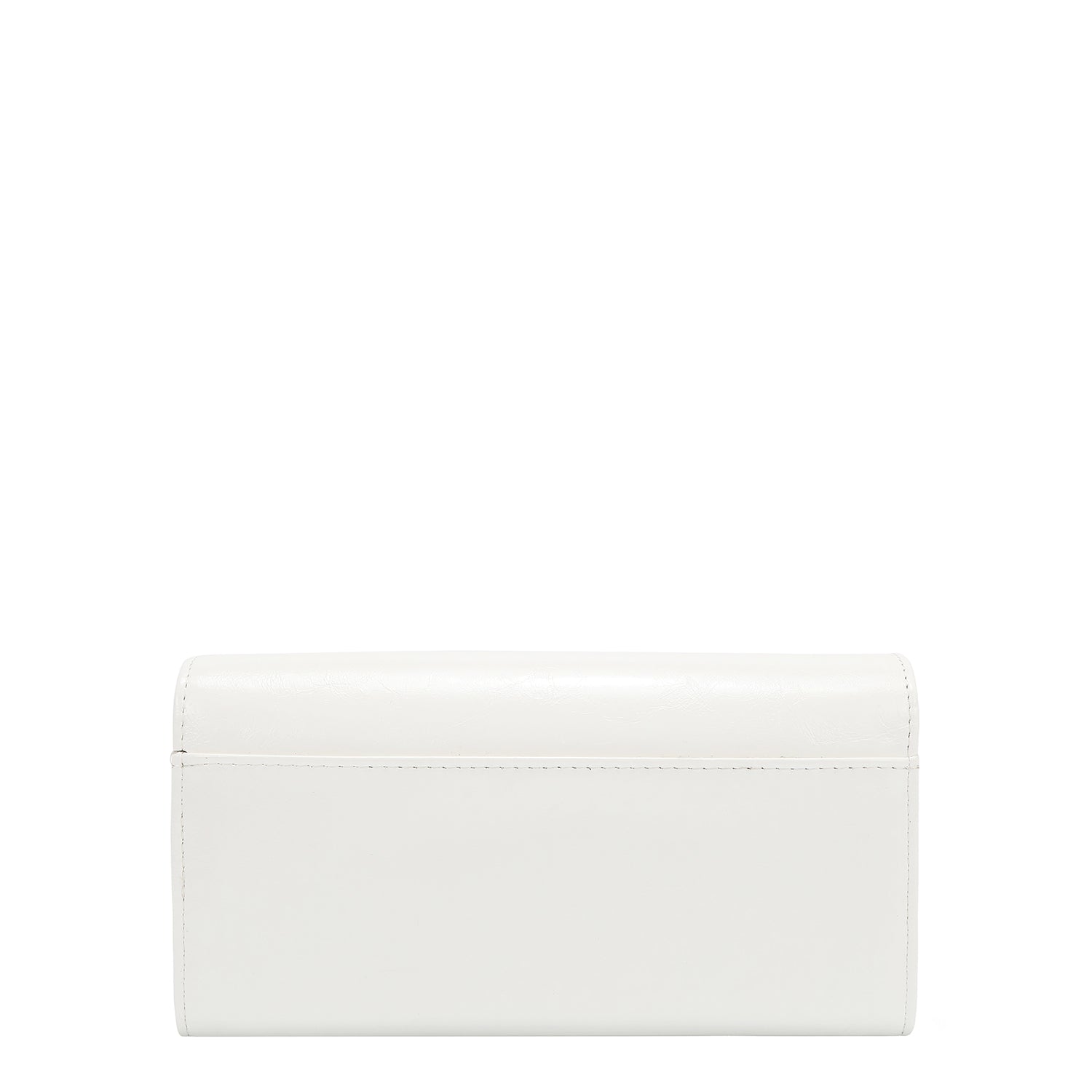 PORTEFEUILLE À TROIS PLIAGES AVEC LOGO EMBOSSÉ (BLANC)