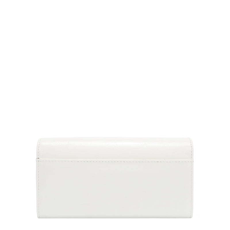 CARTERA TRIPLE PLIEGO CON LOGO EN RELIEVE (BLANCO)