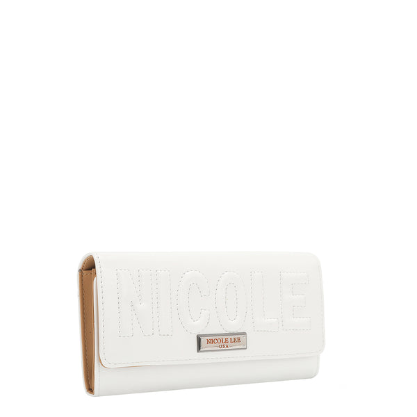 CARTERA TRIPLE PLIEGO CON LOGO EN RELIEVE (BLANCO)