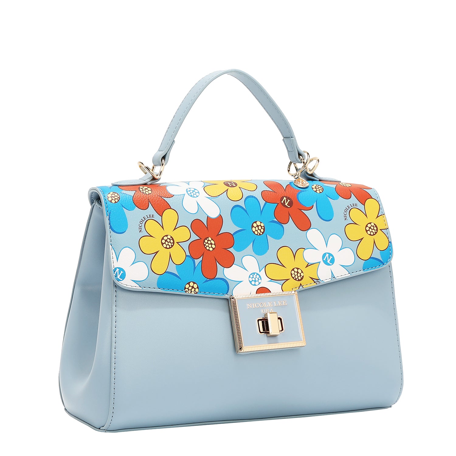 Sac à pop floral (bleu)