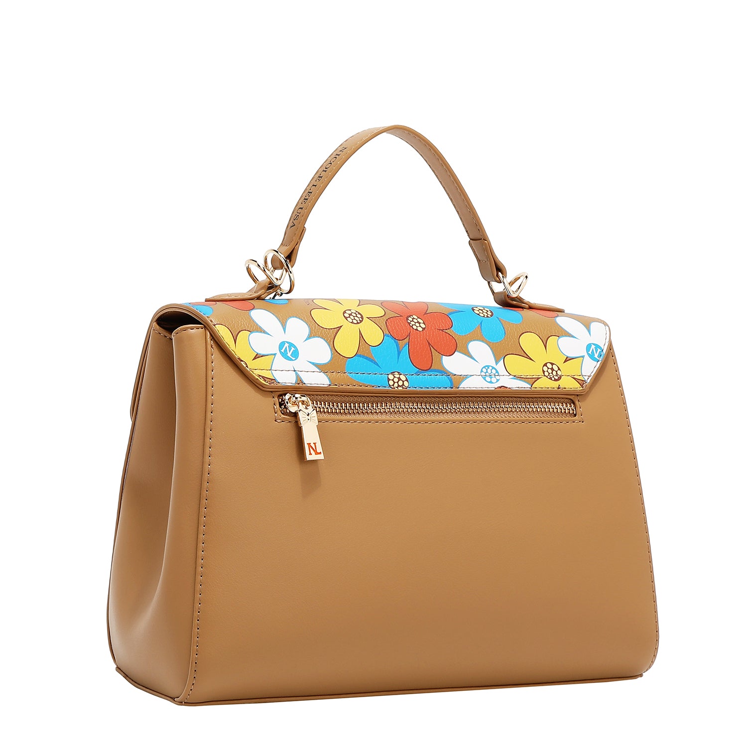 Sac à pop floral (taupe)
