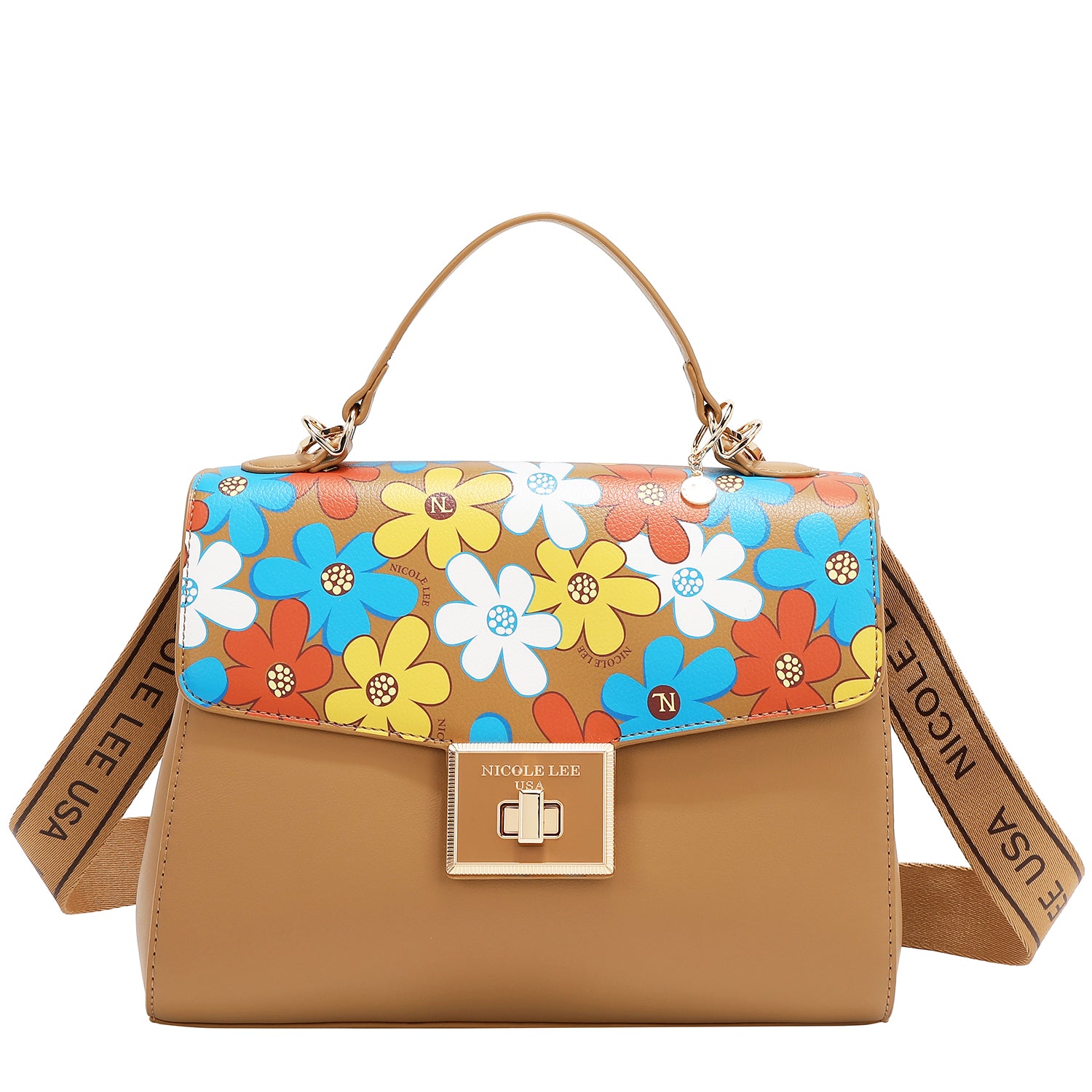 Sac à pop floral (taupe)
