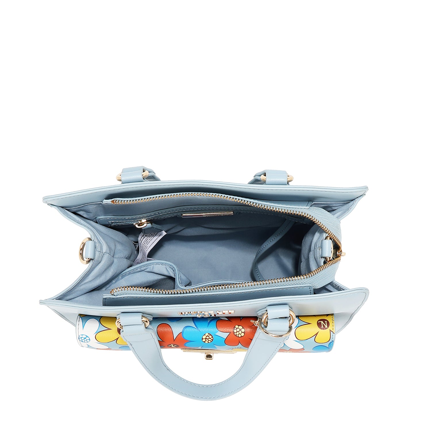Bolsa pop floral (azul)