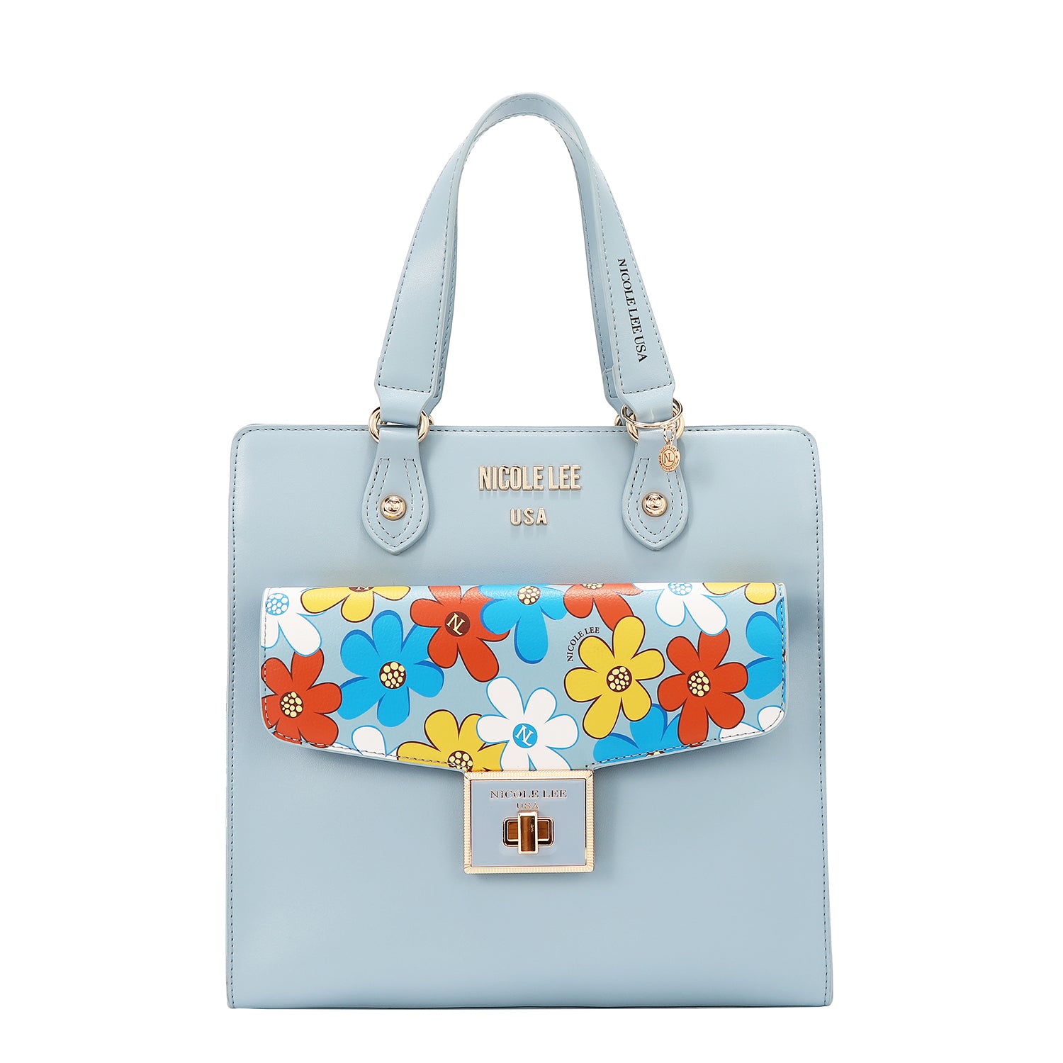 BOLSA DE TOTE POP FLORAL (AZUL)
