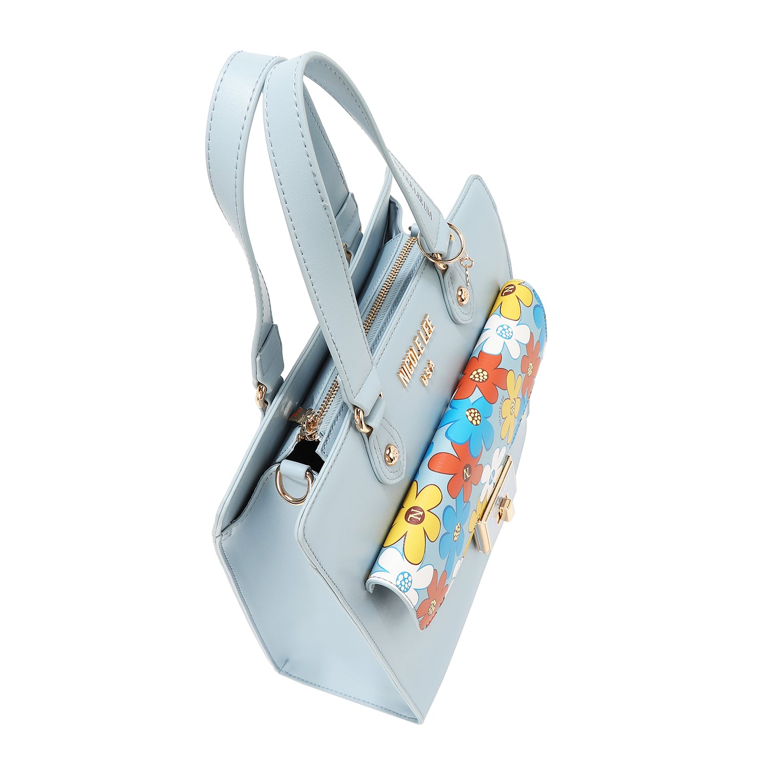 Bolsa pop floral (azul)
