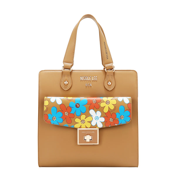 BOLSA DE TOTE POP FLORAL (TAUPE)
