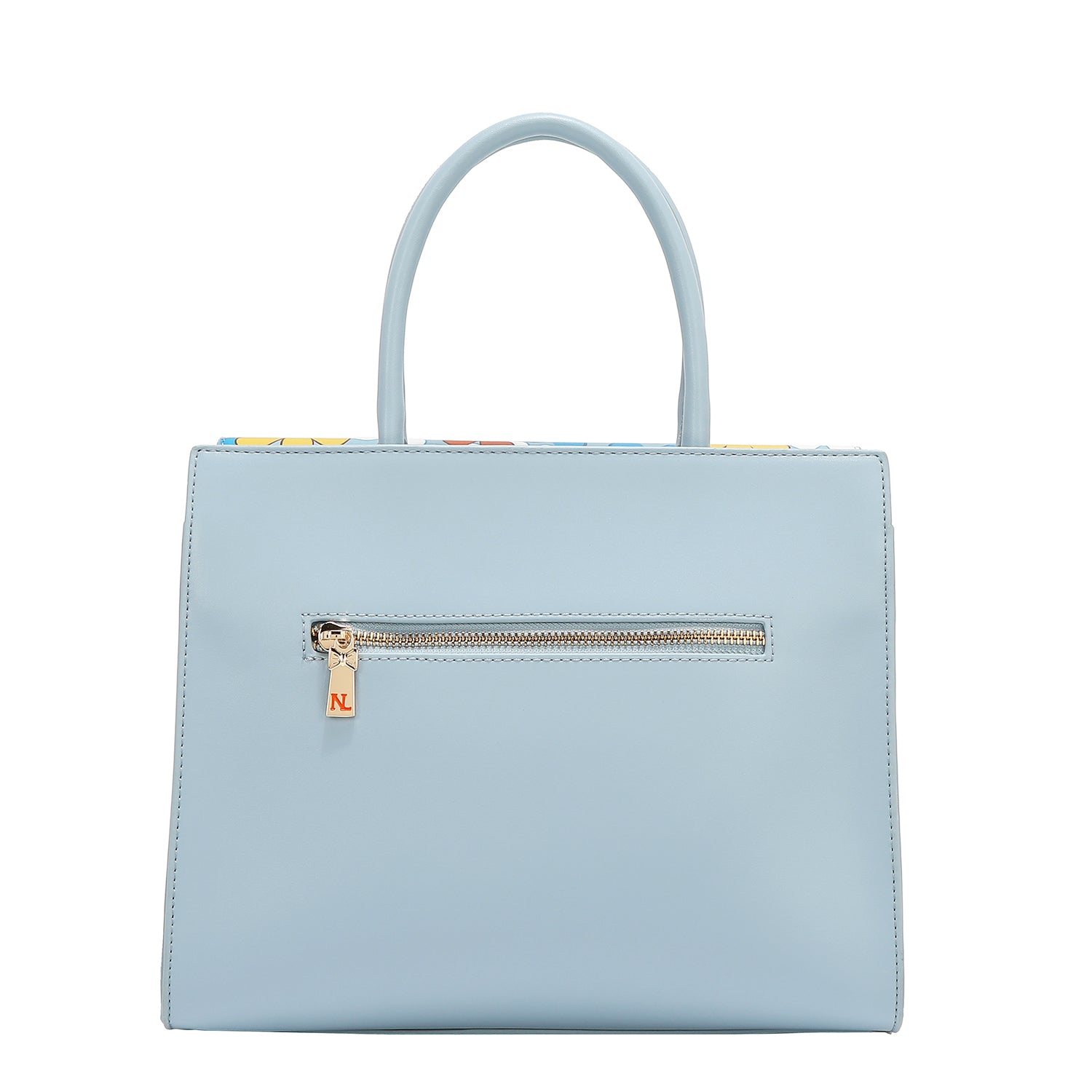 BOLSO SATCHEL POP FLORAL (AZUL)