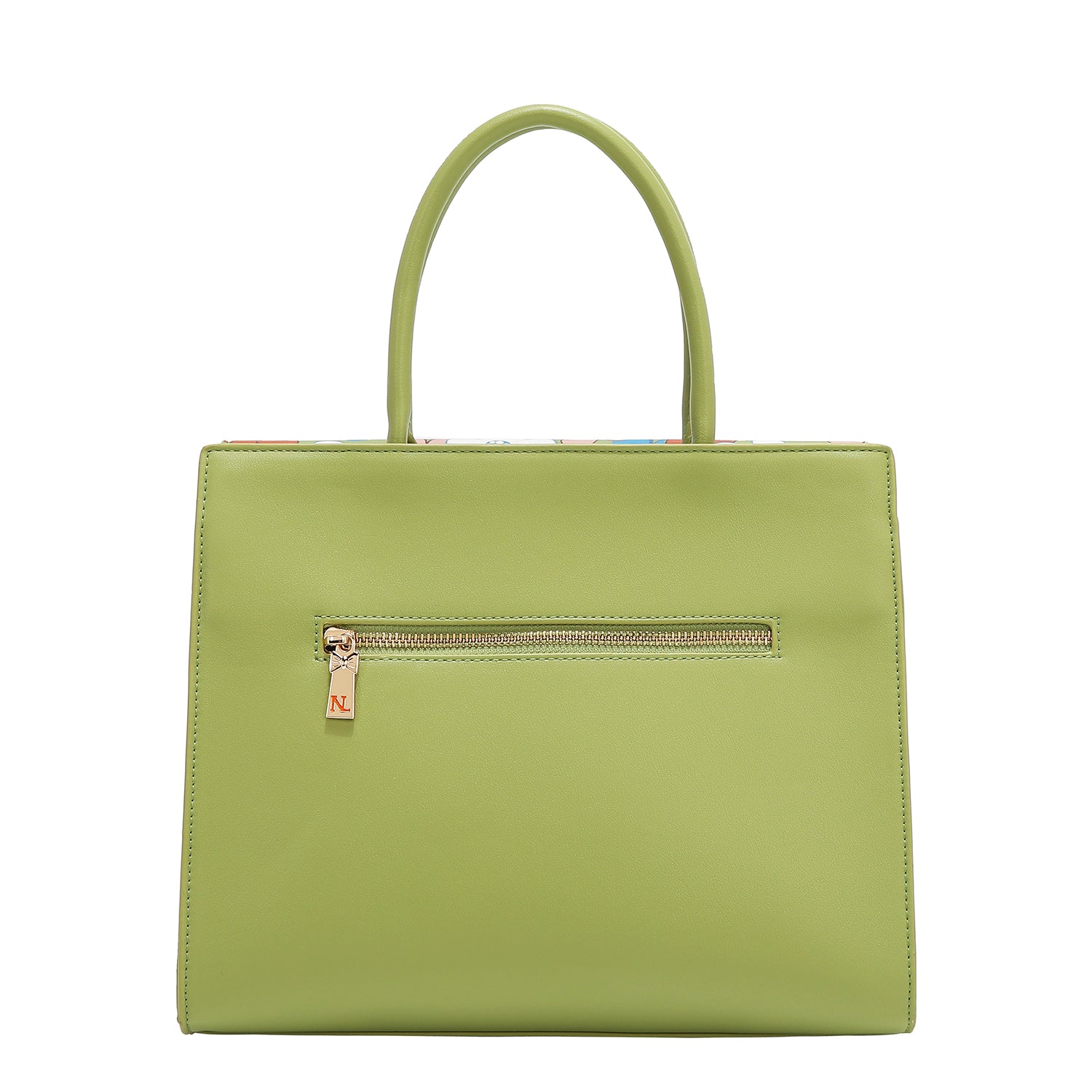 BOLSO SATCHEL POP FLORAL (VERDE)