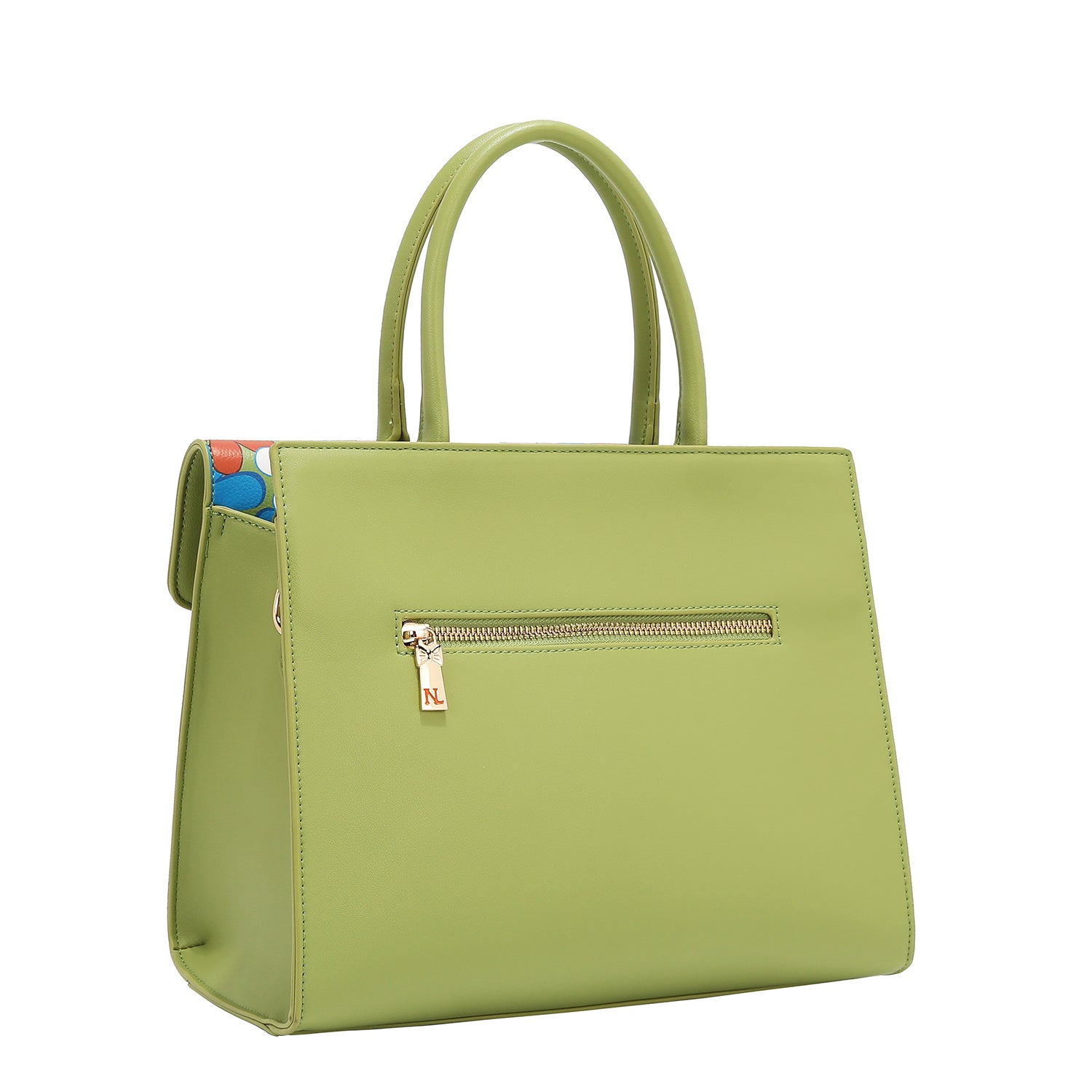 BOLSO SATCHEL POP FLORAL (VERDE)