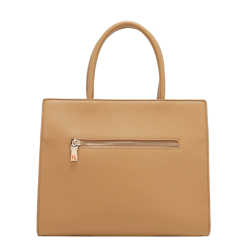 BOLSO SATCHEL POP FLORAL (TAUPE)