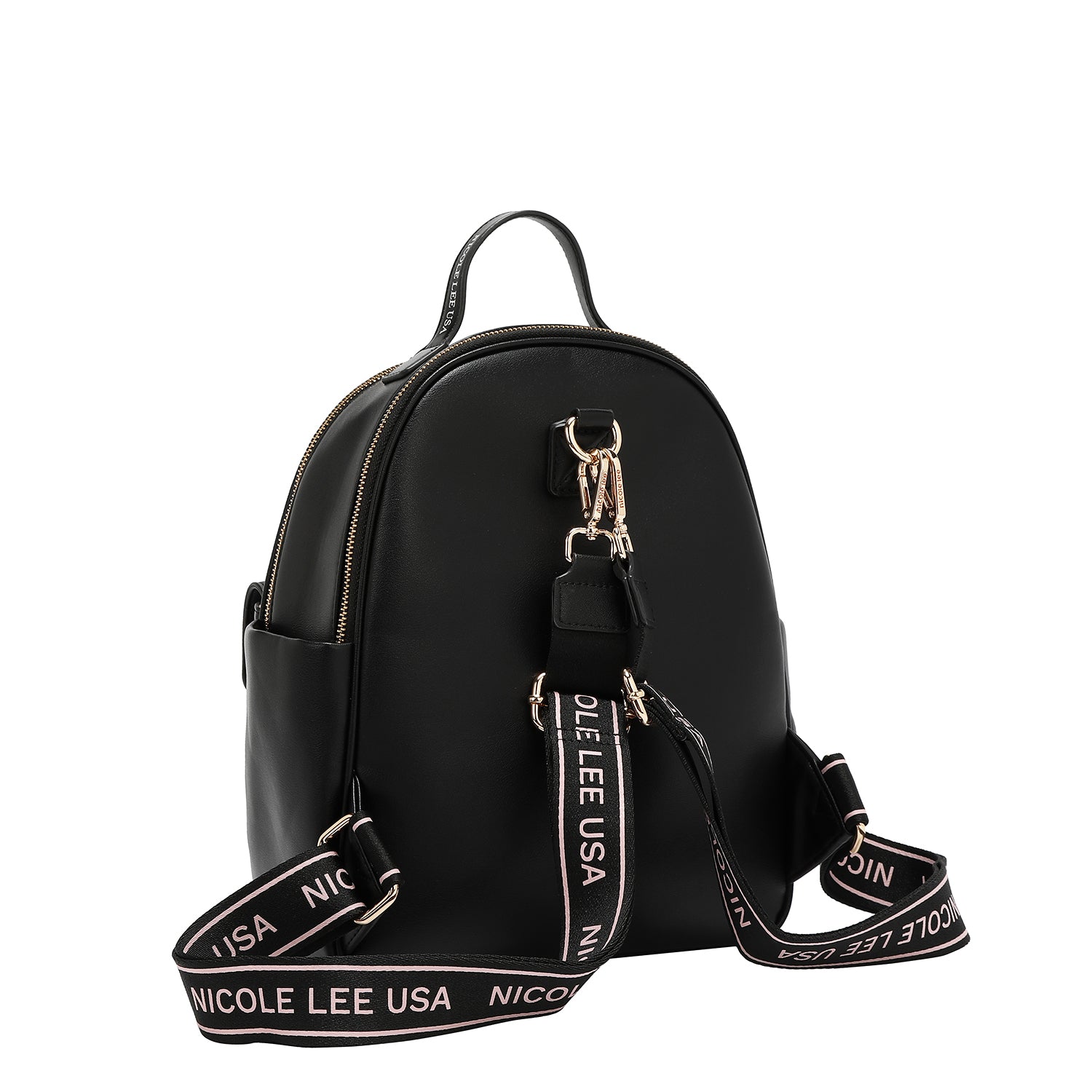 Sac à dos avec rabat pop floral (noir)